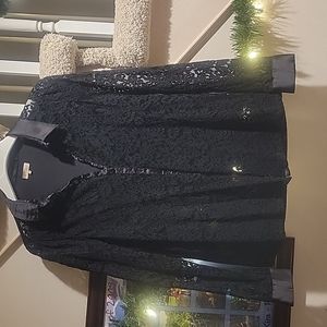 Black lace blouse